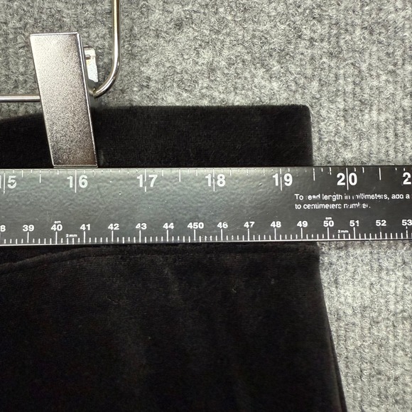 Talbots Pants Womens XL Black Velour High Rise Straight Leg Comfy Holiday NWT - Picture 2 of 11